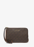 Jet Set Travel Small Signature Logo Wristlet